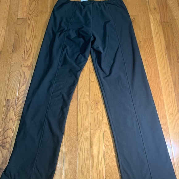 Nike Dri-Fit Front Zip Pants Women's Large Black Stretch Leggings Mid Rise - Picture 7 of 9